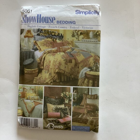 4 Home Decor Sewing Patterns Bedding Cushion Covers Wedding Chairs Etc. - Picture 6 of 9